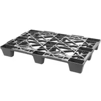 Industrial Plastic Pallet, 48" x 32" x 5 1/2", Black, 1/Each