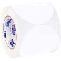 Tape Logic® Inventory Circle Labels, 4", White, 500/Roll