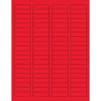 Tape Logic® Rectangle Laser Labels, 1 3/4" x 1/2", Fluorescent Red, 8000/Case