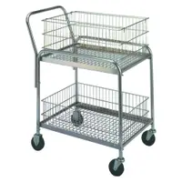 Mail Cart, 33" x 20" x 37 1/2", Silver, 1/Each