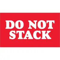 Tape Logic® Labels, "Do Not Stack", 3" x 5", Red/White, 500/Roll