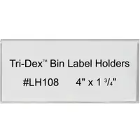 Tri-Dex™ Bin Label Holders, 4" x 1 3/4", Clear, 25/Case