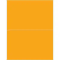 Tape Logic® Removable Rectangle Laser Labels, 8 1/2" x 5 1/2", Fluorescent Orange, 200/Case
