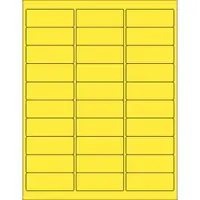 2 5/8 x 1" Yellow Rectangle Laser Labels 100 SHEETS