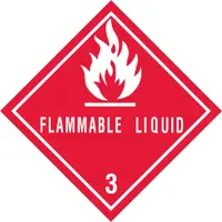 Tape Logic® Labels, "Flammable Liquids - 3", 4" x 4", Red/White, 500/Roll