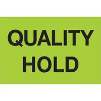 Tape Logic® Labels, "Quality Hold", 2" x 3", Fluorescent Green, 500/Roll