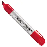Sharpie® King Size™ Markers, Red, 12/Case