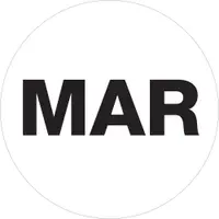 Tape Logic® Months of the Year Labels, "MAR", 1" Circle, White, 500/Roll
