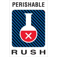 Tape Logic® Shipping Label, Perishable Rush, 4" x 6", Multiple, 500/Roll