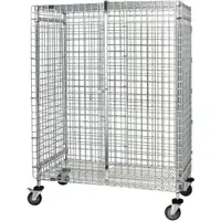 Security Cart, 60" x 24" x 69", Silver, 1/Case