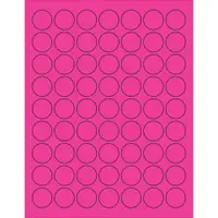 Tape Logic® Circle Laser Labels, 1", Fluorescent Pink, 6300/Case