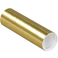 Mailing Tubes with Caps, 2" x 6", Gold, 50/Case