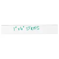 Warehouse Labels, Magnetic Strips, 1" x 6", White, 25/Case