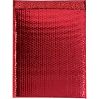 Glamour Bubble Mailers, 13" x 17 1/2", Red, 100/Case