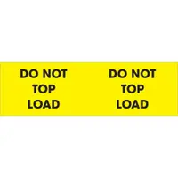 Tape Logic® Labels, "Do Not Top Load", 3" x 10", Fluorescent Yellow, 500/Roll