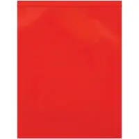 Reclosable 2 Mil Poly Bags, 12" x 15", Red, 1000/Case