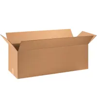 Long Corrugated Boxes, 36" x 12" x 12", Kraft, 15/Bundle; 120/Skid