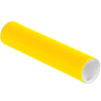 Mailing Tubes with Caps, 2" x 9", Yellow, 50/Case