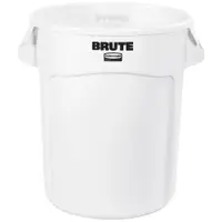 Rubbermaid® Brute® Trash Can, 20 Gallon, 23" x 19", White, 1/Each