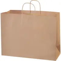 Paper Shopping Bags, 16" x 6" x 12", Kraft, 250/Case