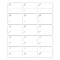 Tape Logic® Rectangle Laser Labels, 2 5/8" x 1", Crystal Clear, 3000/Case