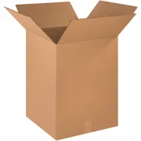 Corrugated Boxes, 18" x 18" x 24", Kraft, 15/Bundle; 120/Skid