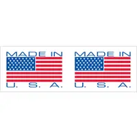 Tape Logic® Pre-Printed Carton Sealing Tape, "Made in USA", 2.2 Mil, 2" x 110 yds., Red/White/Blue, 36/Case