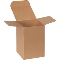 Reverse Tuck Folding Cartons, 4" x 4" x 6", Kraft, 250/Case