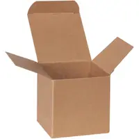 Reverse Tuck Folding Cartons, 3" x 3" x 3", Kraft, 250/Case