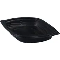 Take-Out Containers, 16 oz., 8 7/8" x 6 3/8" x 1 1/4", Black, 252/Case