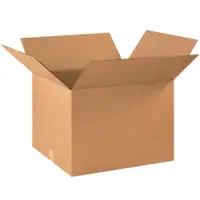 Corrugated Boxes, 22" x 18" x 16", Kraft, 20/Bundle