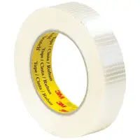 3M™ 8959 Bi-Directional Strapping Tape, 5.7 Mil, 1" x 55 yds., Clear, 6/Case