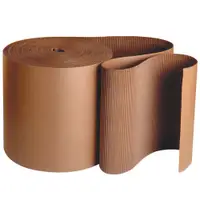 Singleface Corrugated Roll, B-Flute, 24" x 250', Kraft, 1/Roll