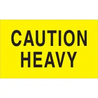 Tape Logic® Labels, "Caution - Heavy", 3" x 5", Fluorescent Yellow, 500/Roll