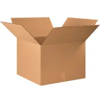Corrugated Boxes, 22" x 22" x 16", Kraft, 10/Bundle; 120/Skid