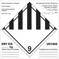 Tape Logic® Labels, "Shipper's Declaration Not Required", 6" x 6", Black/White, 500/Roll
