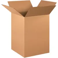 Corrugated Boxes, 16" x 16" x 22", Kraft, 20/Bundle; 140/Skid