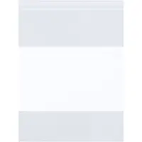 White Block Reclosable 4 Mil Poly Bags, 8" x 10", Clear, 1000/Case