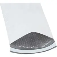 Bubble Lined Poly Mailers, 8 1/2" x 12", White, 100/Case