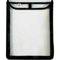 Stitched Gusseted Job Jackets, 9" x 12" x 1", Black, 15/Case