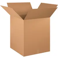 Corrugated Boxes, 20" x 20" x 24", Kraft, 10/Bundle; 120/Skid