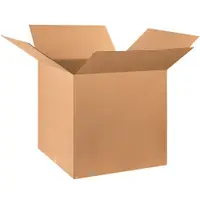 Corrugated Boxes, 27" x 27" x 27", Kraft, 5/Bundle; 120/Skid