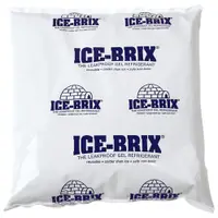 Ice-Brix™ Cold Packs, 6-1/4" x 6" x 1", White, 18/Case