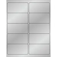 Tape Logic® Foil Rectangle Laser Labels, 4" x 2", Silver, 1000/Case