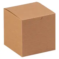 Gift Boxes, 4" x 4" x 4", Kraft, 100/Case