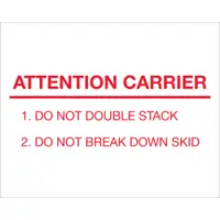 Tape Logic® Labels, "Attention Carrier", 8" x 10", Red/White, 250/Roll