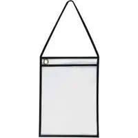 Stitched Deluxe Job Ticket Holders, 9" x 12", Black, 15/Case