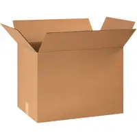Corrugated Boxes, 24" x 12" x 16", Kraft, 25/Bundle; 125/Skid