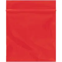 Reclosable 2 Mil Poly Bags, 3" x 3", Red, 1000/Case