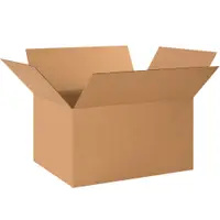 Corrugated Boxes, 24" x 17" x 12", Kraft, 15/Bundle; 150/Skid